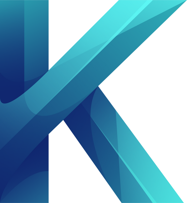 k letter gradient colorful logo